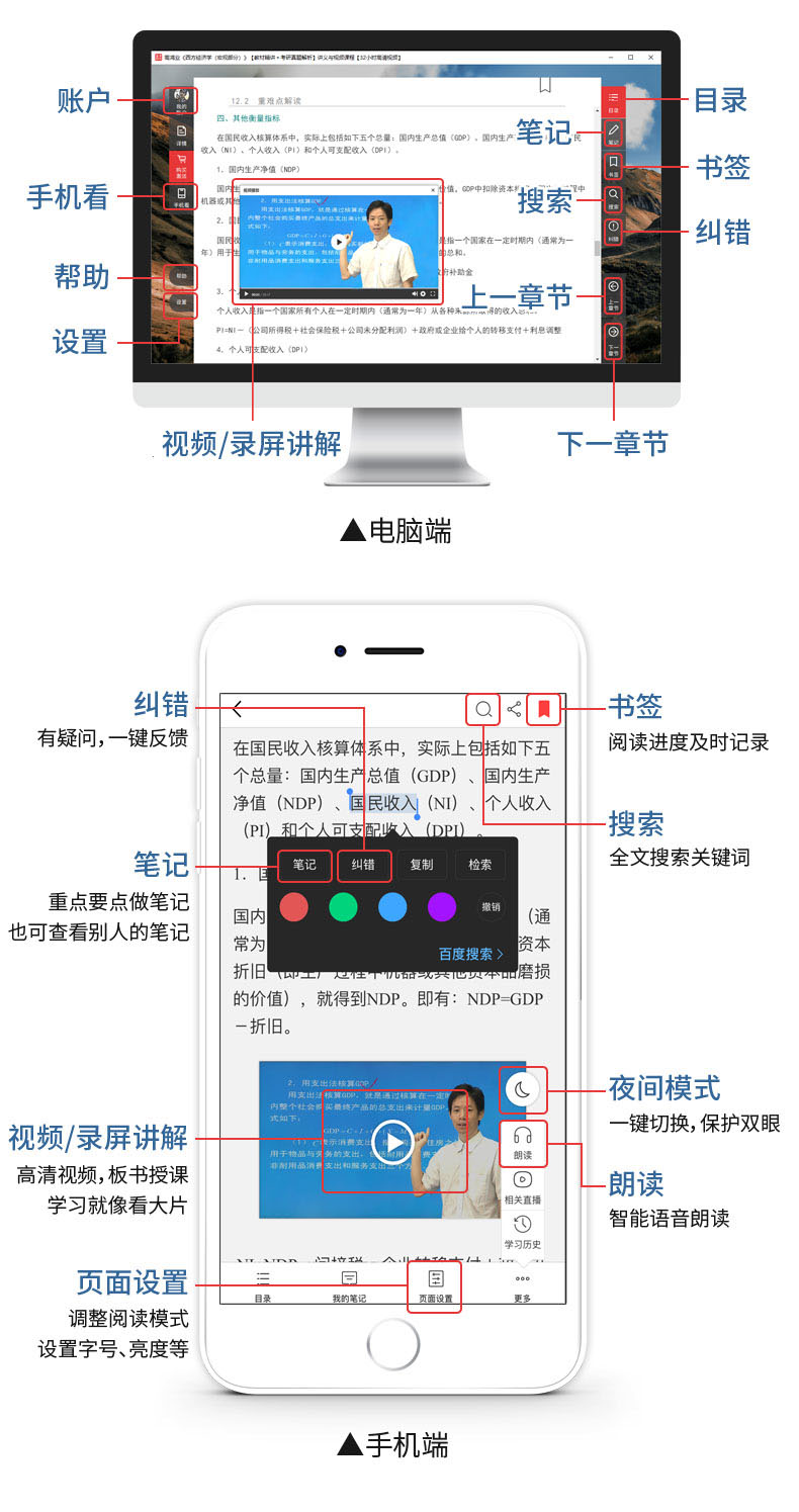 电子书使用界面